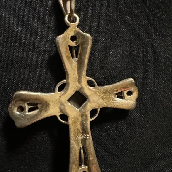 925 Onyx cross necklace set ✝️ - Picture 4 of 6